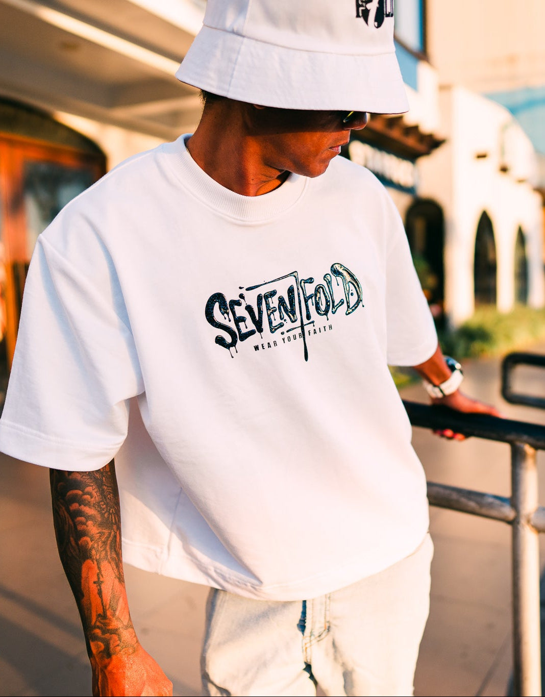 The Seventh Line Collection Christian Streetwear Boxy Cropped T-Shirt – Faith Streetwear