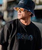 The Seventh Line Collection Christian Streetwear Black Oversized T-Shirt – Faith Streetwear
